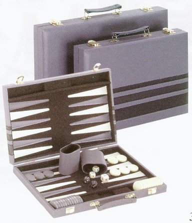 Black & Gray Professional Backgammon Set