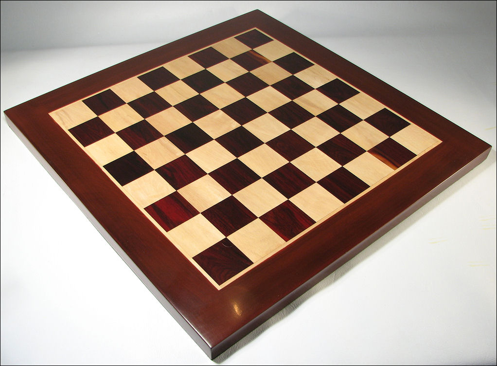 21� Inlaid Crimson Rosewood & Maple wood Chessboard