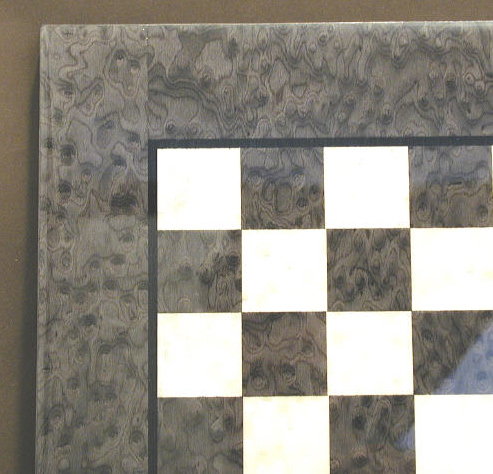 Grey & Ivory Burl Chessboard