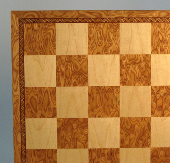 Camphor & Maple Chessboard With Border Inlay