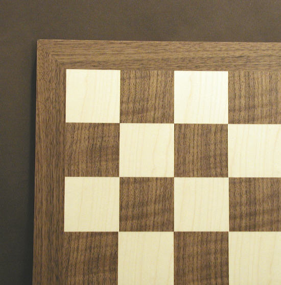 BO230-5550W. Walnut & Maple Chess Board