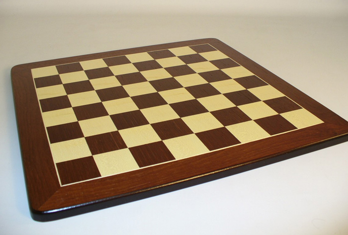 Rosewood & Maple Chessboard With Round Edge Frame.