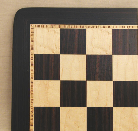 Ebony & Birdseye Maple Chessboard.