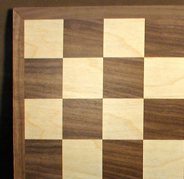 Maple & Walnut Veneer Chessboard