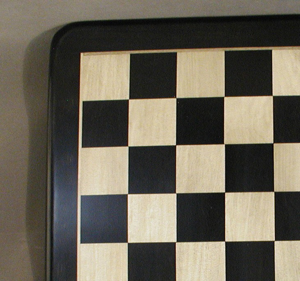 Ebony & Maple Thick Veneer Chess Board with Round Edges