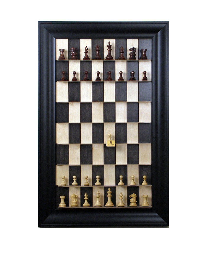 Wall Mounted Ebony & Maple Chess Board