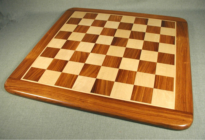Sheesham & Maple Thick Veneer Chess Board with Round Edges