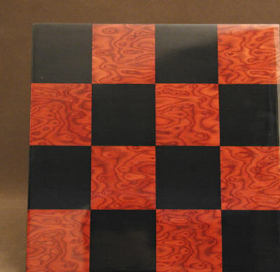 Black & Red Briar Glossy Chess Board