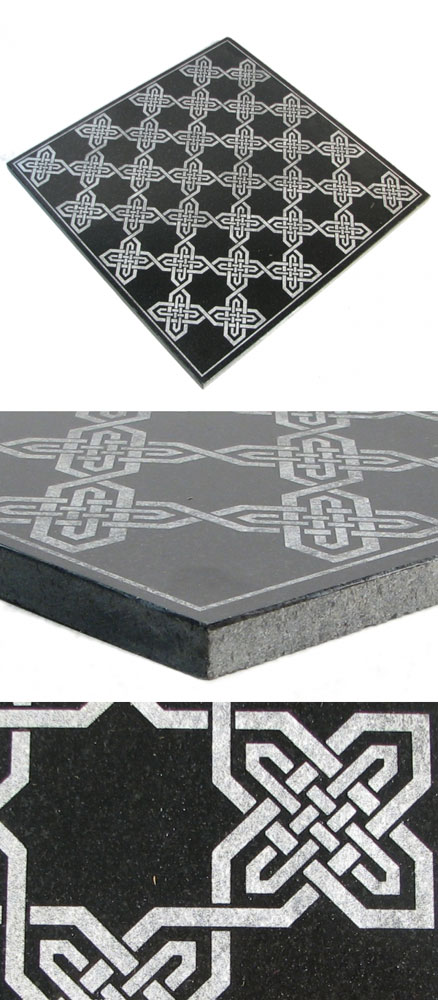 Black and White Celtic Knot Chess Board
