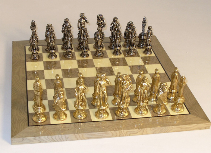 Florence Metal & Wood Chess Set