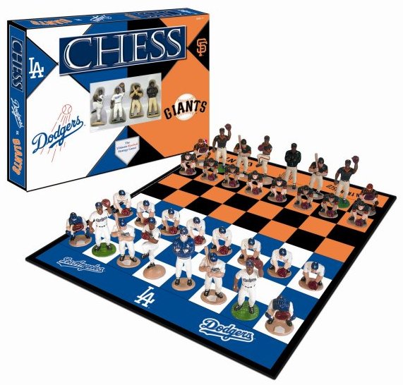 Los Angeles Dodgers vs San Francisco Giants Chess Set