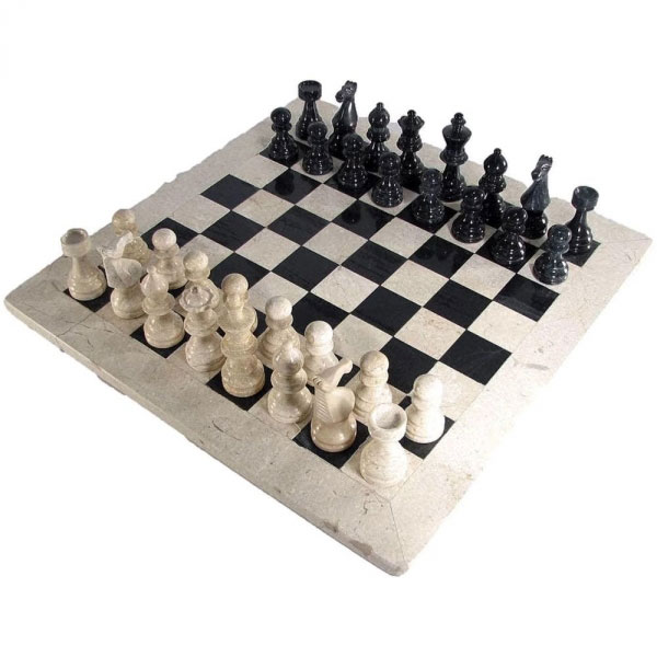 European Marble Chess Set with Botiano Border