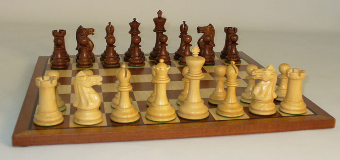 Sheesham/ Boxwood Greek Knight on Sapele Maple Chess Board