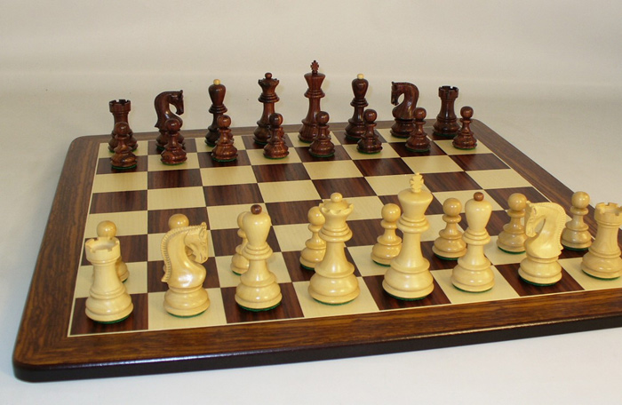 Old Russian Rosewood Chess Set