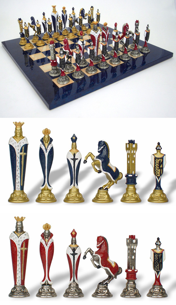 Renaissance Hand Painted Chess Set