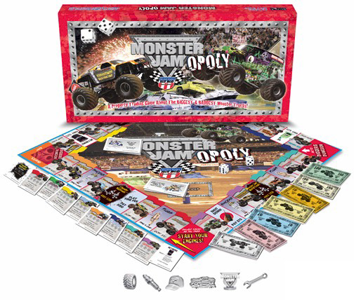 Monster Jam Fleet Truck Opoly Board Game