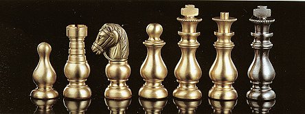 Classic Staunton  French Brass Chess Pieces