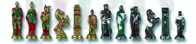 Roman Hannibal  Hand Painted Chess Pieces.