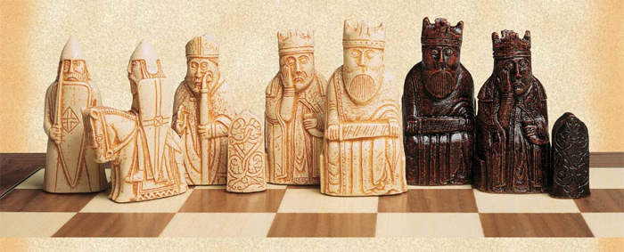 English & Scottish Crushed Stone Chess Pieces