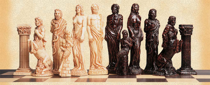 Ancient Greek Gods of Mythology Chess Pieces