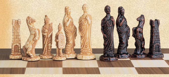 Miniature Roman Chessmen Set