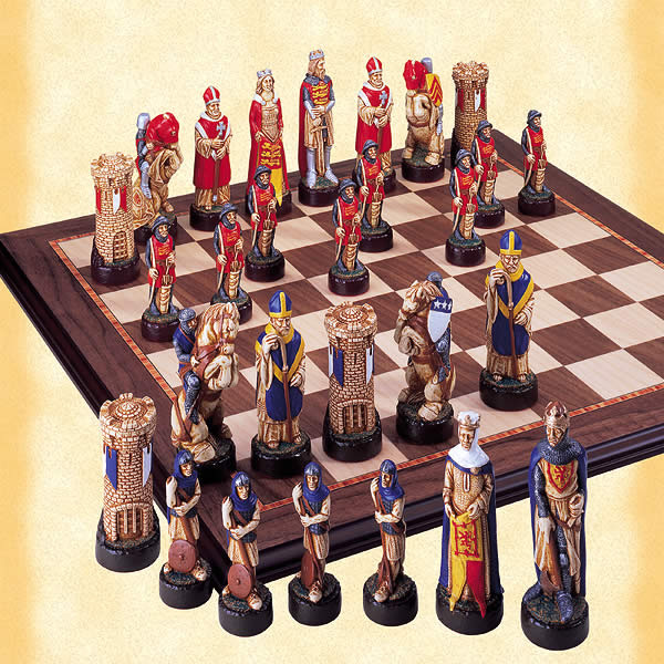 Battle of Bannockburn Handpainted Chessmen Set. 