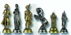 Brass Chessmen Set - Napoleon