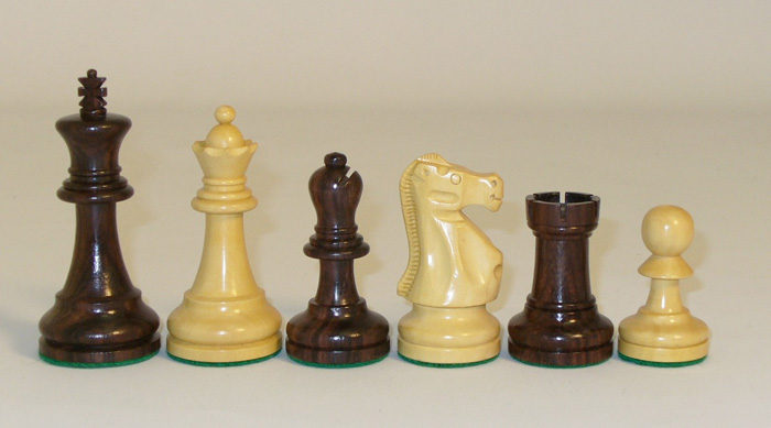 Boxwood and Rosewood French Staunton Chess Pieces