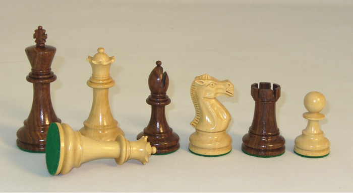 Triple weighted- Double Queen Chessmen Set