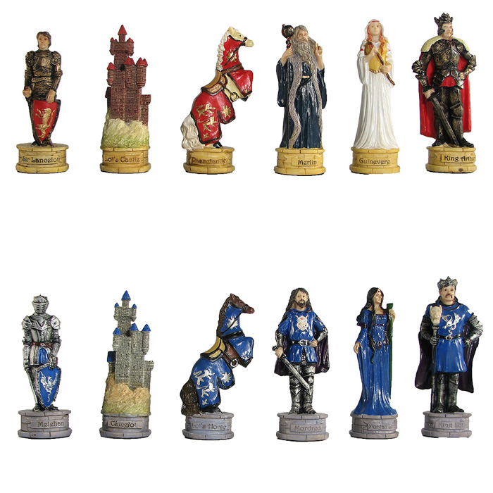 King Arthur's Polystone Chessmen Set