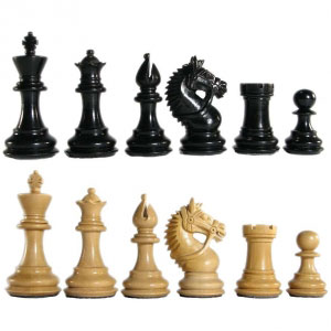 Ebonized Centurion MoV Chessmen Set