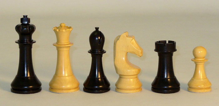 Championship Chessmen Black & Natural BoxwoodStudio Anne Carlton 