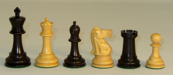 Black and Natural Boxwood Greek Knight, Double weighted  and felted