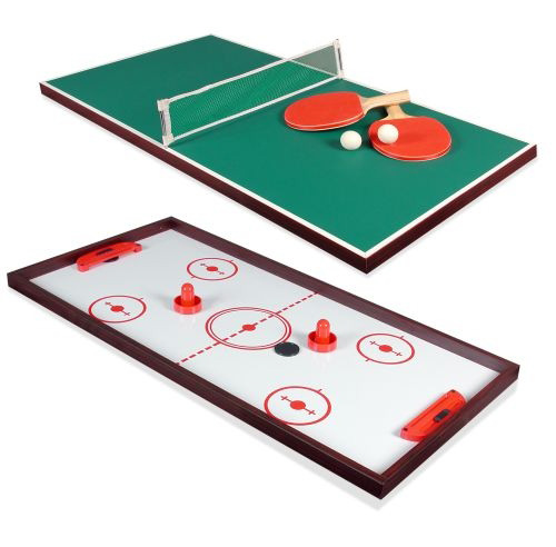 Double Sided Table Top with Ping Pong & Knock Pusher Hockey