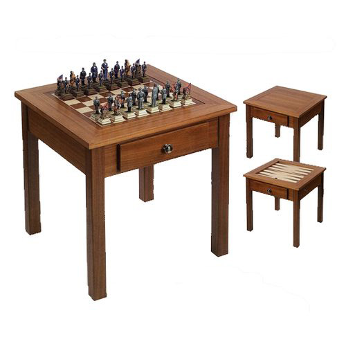 Oriental Three In One Game Table Made Of Inlaid Rosewood Veneer